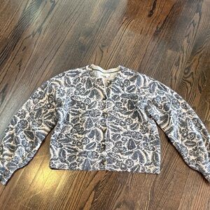 Boden Black and Cream Patterned Cardigan